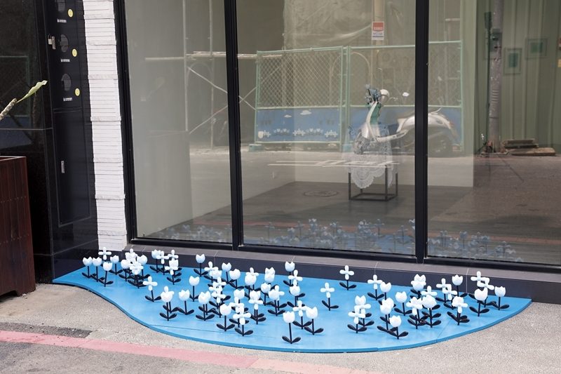 林盈潔《民德花園》於木木藝術的展出現場。（台南市政府文化局提供）