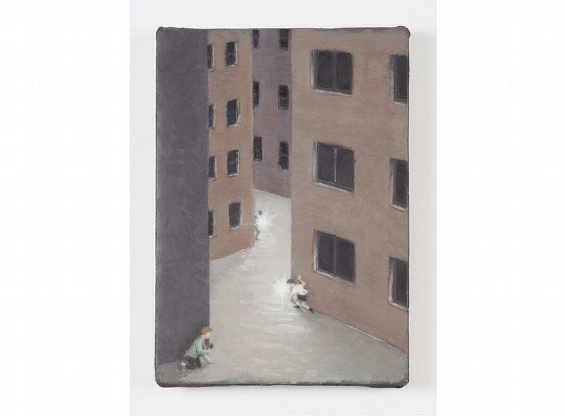 法蘭西斯．阿里斯《無題》．油彩、鉛筆、畫布、木材．21.2×15 cm．2013。