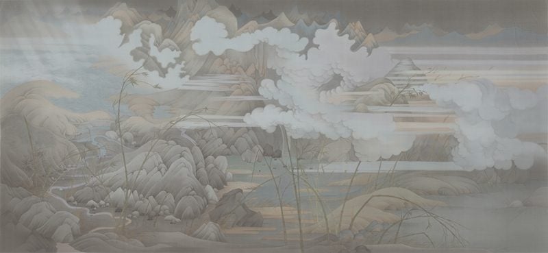 郝量│瀟湘八景－萬化 絹本水墨 184x387cm 2015 圖│尤倫斯當代藝術中心
