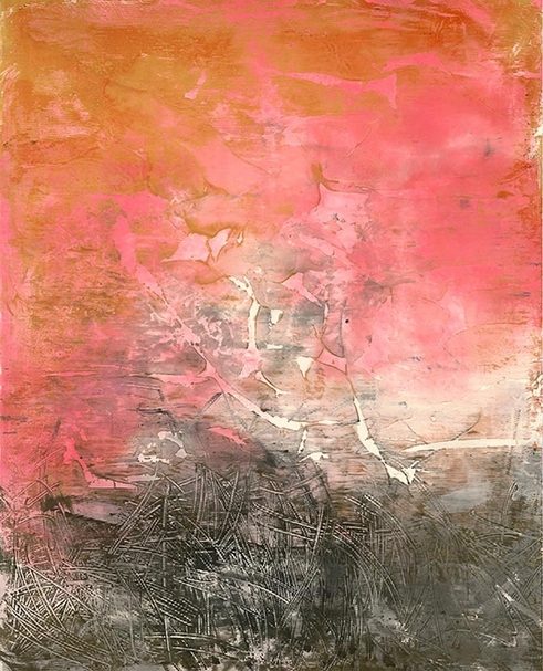 張秦 詩的空間2 160x130cm 彩墨繪於韓紙 2017 圖片提供：朝代畫廊