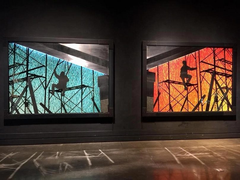 「冷冽中的溫潤——陸先銘個展」於台東美術館展覽現場。圖片提供：簡秀枝