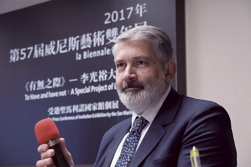 聖馬利諾國家文化管理局局長暨威尼斯雙年展聖馬利諾國家館政府主管Paolo Rondelli。圖／采泥藝術