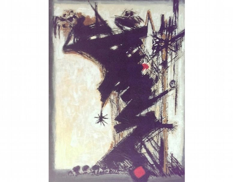 張韻明，騰，116.5x91cm，複合媒材。