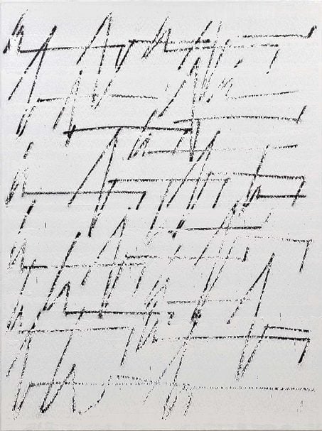 克里斯．蘇科《乘著翅膀 [1185806]》，油彩與漆於麻布，230×172.5cm，2015。（白石畫廊提供）
