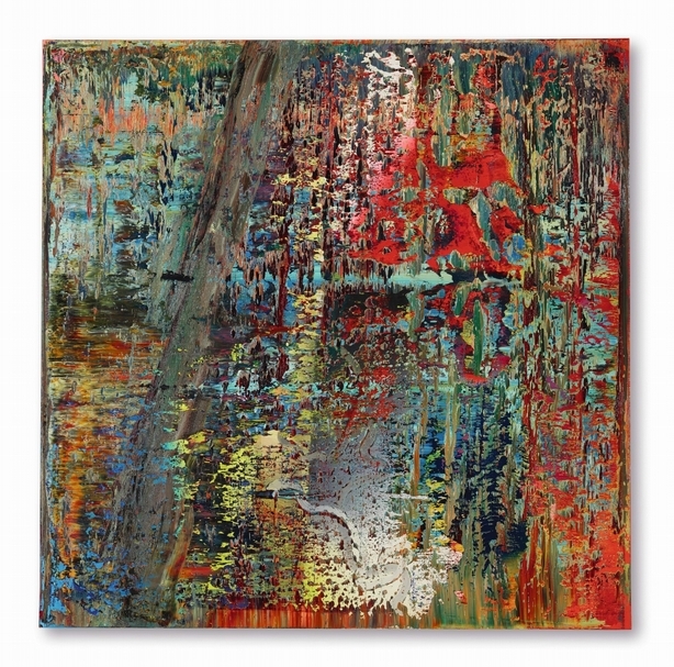傑哈德・李希特《抽象畫（649-2）》，油彩、畫布，200×200cm，1987，預估價：1億2千萬至1億4千萬港元。（© Sotheby’s）