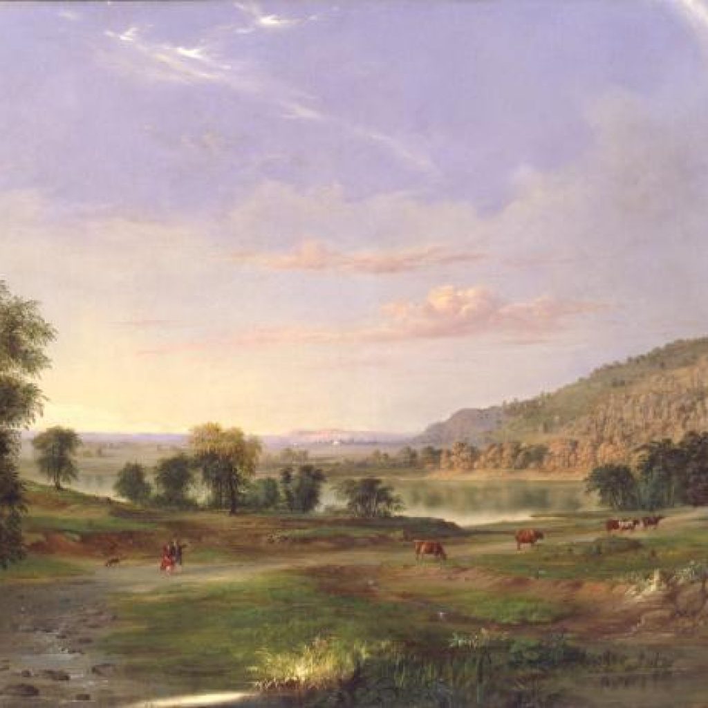 勞勃・鄧肯森-（Robert-S.-Duncanson）《帶彩虹的風景》（-Landscape-With-Rainbow）