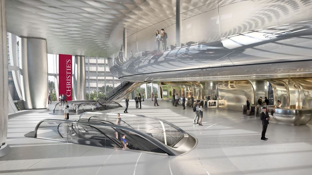 Lobby rendering for Christie's