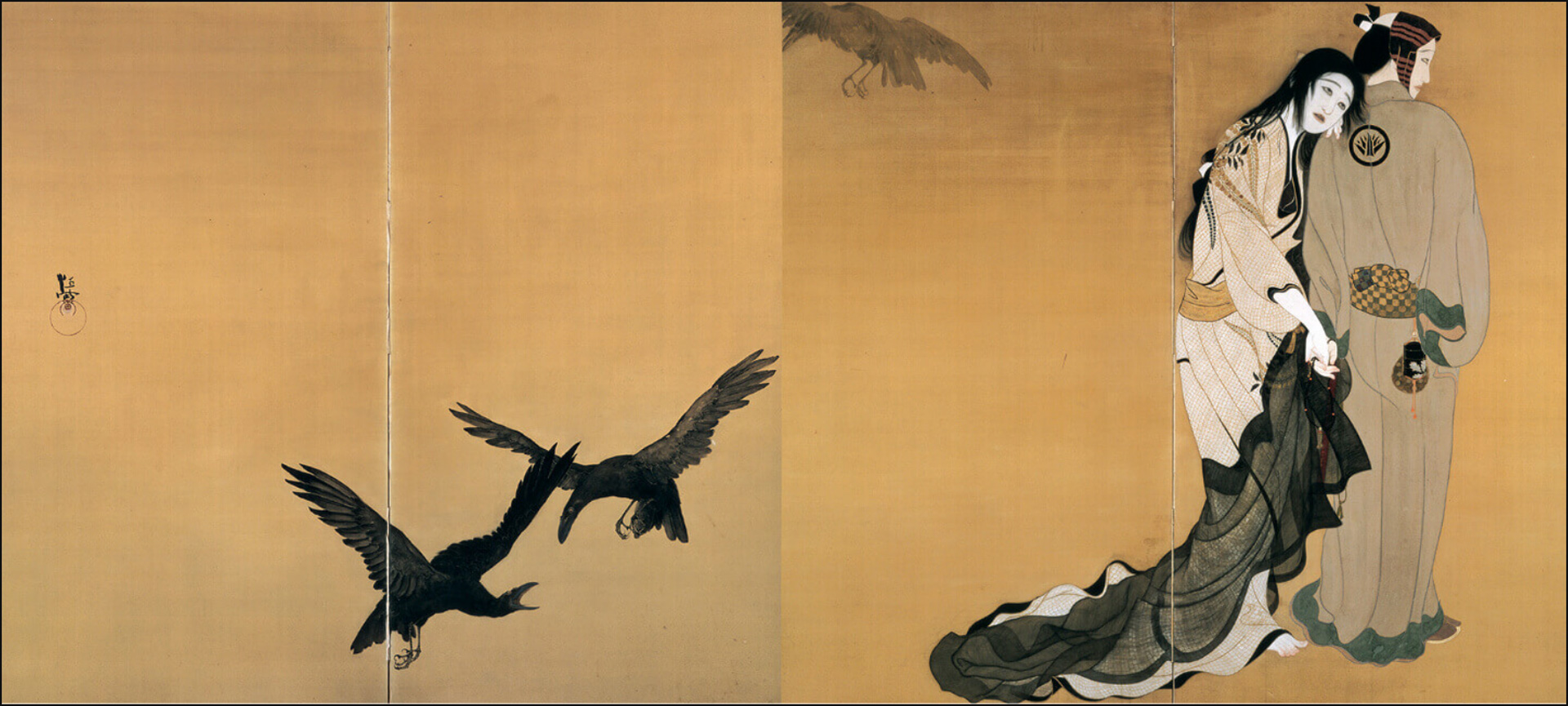 北野恒富《道行》，1913年，福富太郎收藏資料室。（あやしい絵展提供）