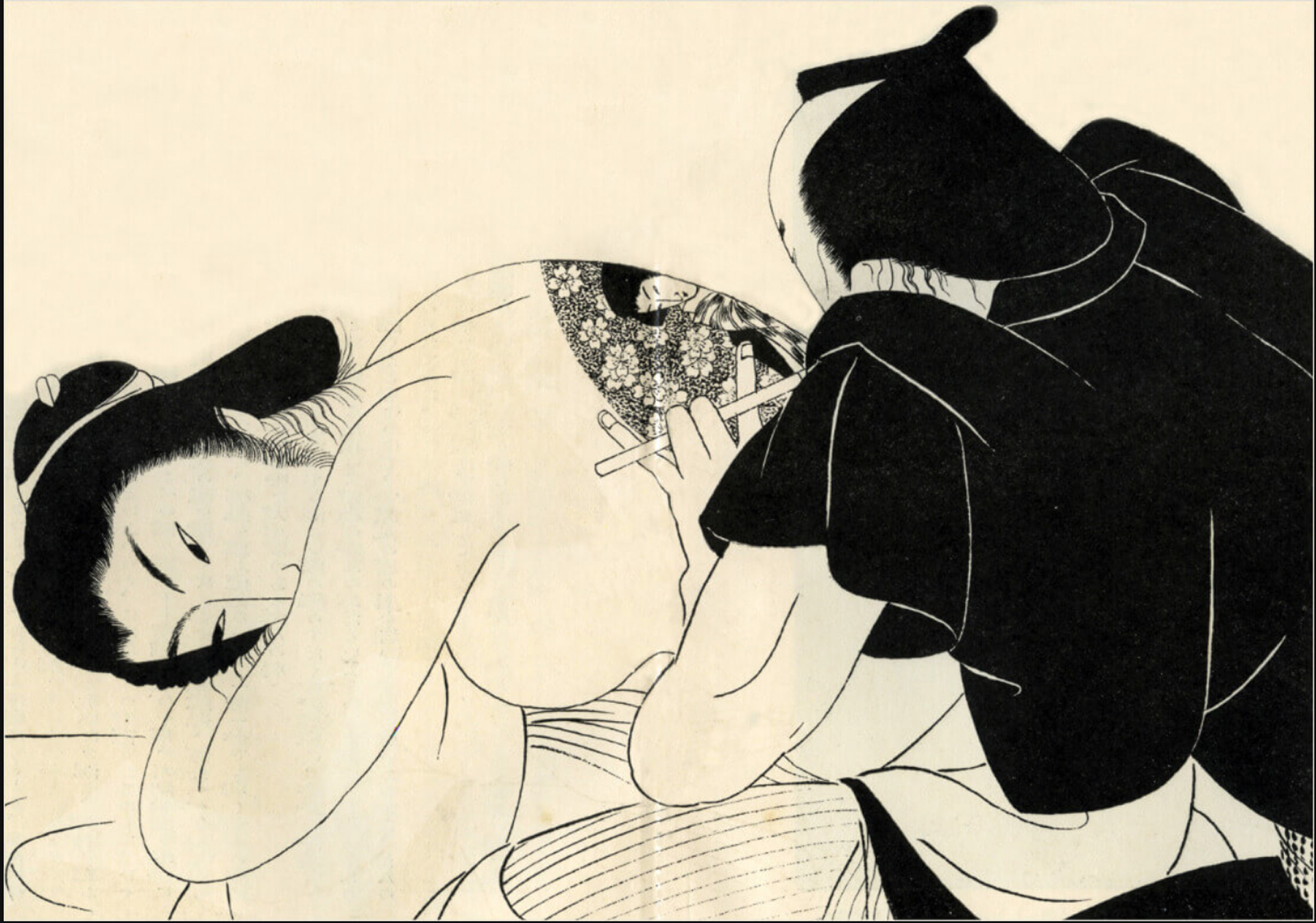 小村雪岱《刺青（邦枝完二「お傳地獄」原本插畫（『名作插畫全集 第1巻』）》，1935年，埼玉県立近代美術館。（あやしい絵展提供）