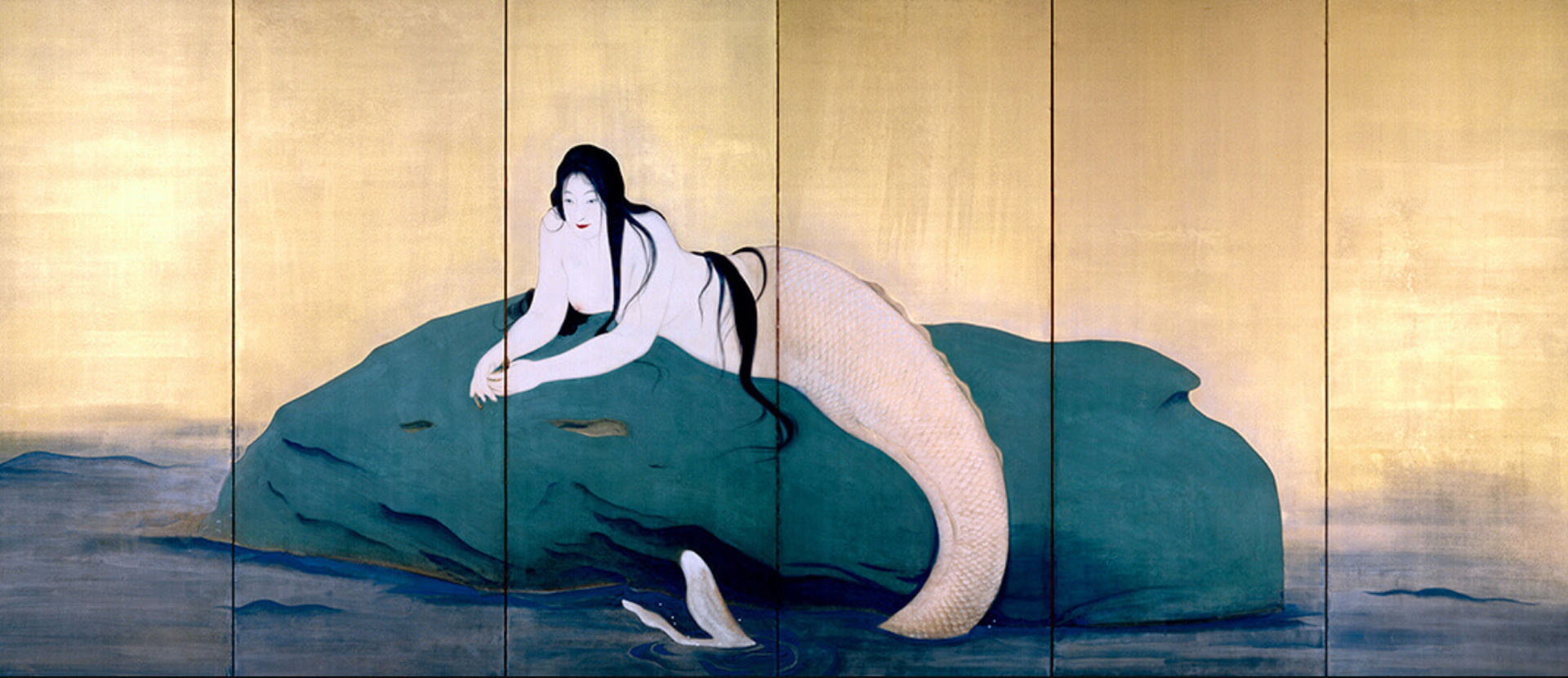鏑木清方《妖魚》，1920年，福富太郎收藏。（あやしい絵展提供）