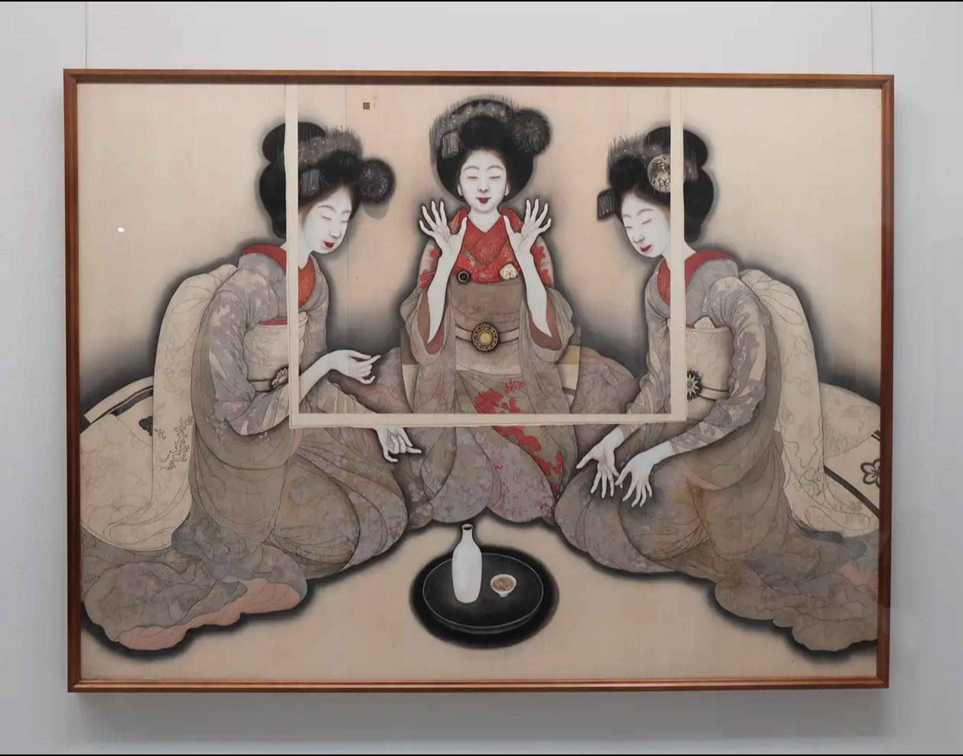 岡本神草《打拳的三名舞技習作》，1920年，京都國立近代美術館。（圖片來源／美術手帖）