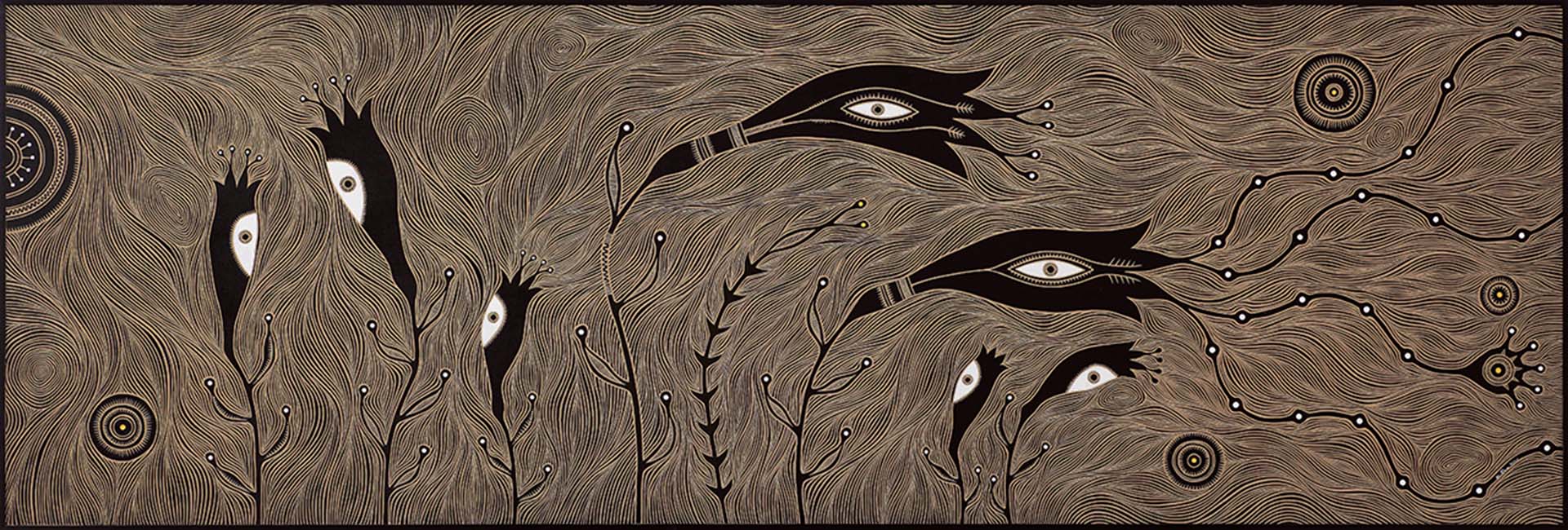 伊誕.巴瓦瓦隆,《來自透明的風》,壓克力、木板,85×240cm,2019。(伊誕創藝視界提供)