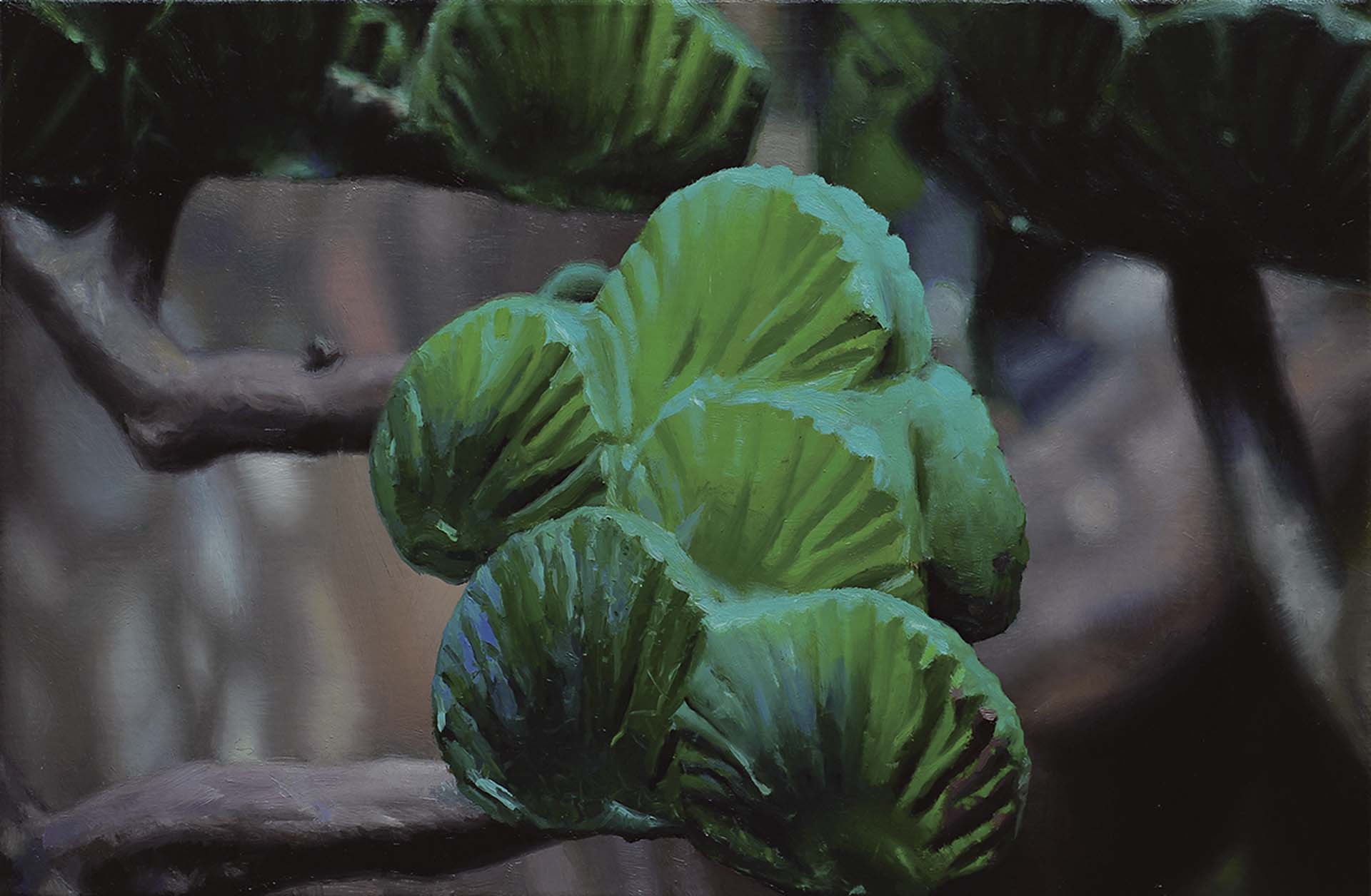 林彥瑋，《松》，油彩、畫布，27×41cm，2021。（台北國際藝術博覽會提供）