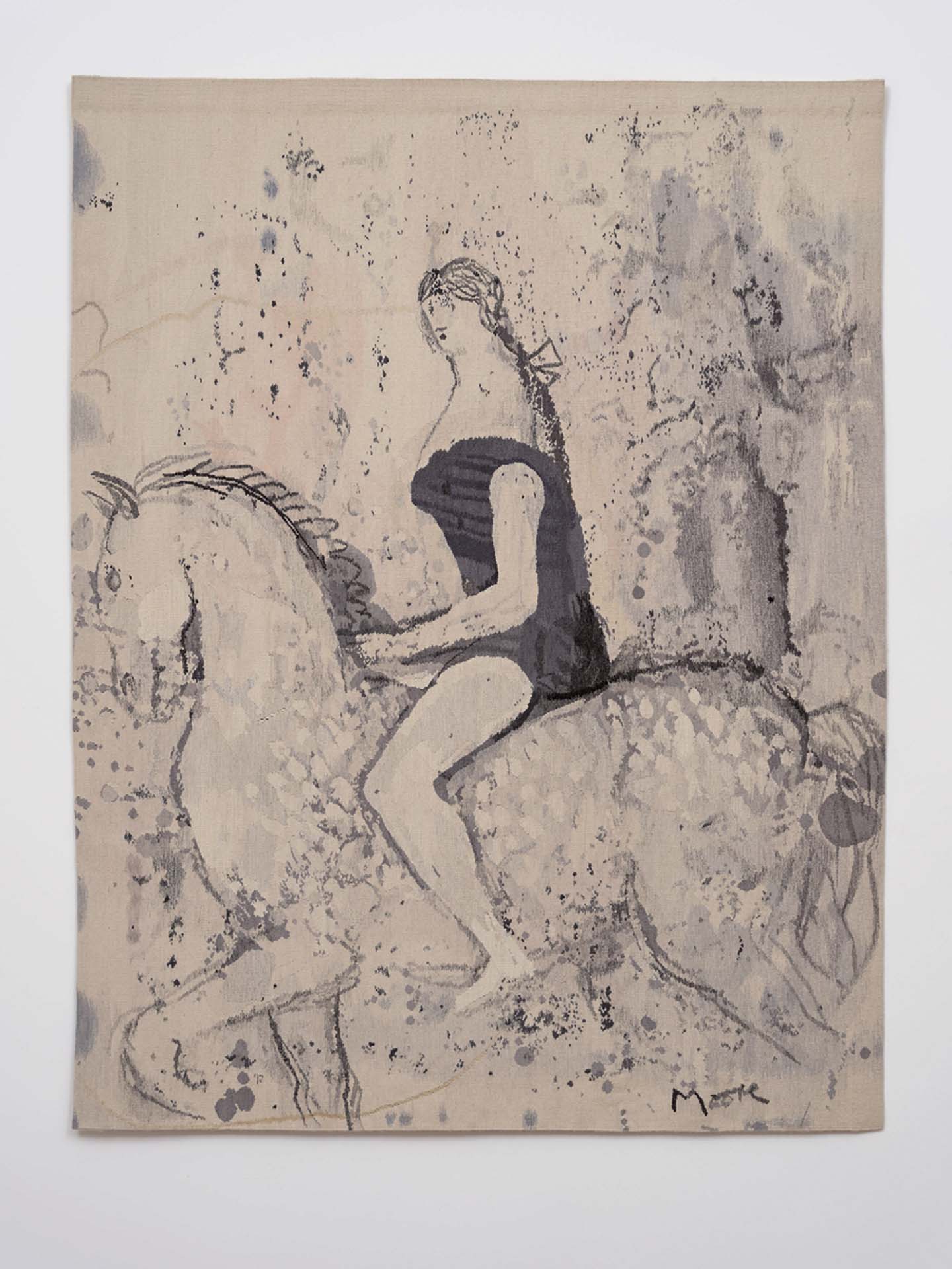 亨利．摩爾，《馬戲團騎士》（Circus Rider），編製掛毯，207×162cm，1979。（攝影／Damian Griffiths，© The Henry Moore Foundation / DACS, London Courtes…