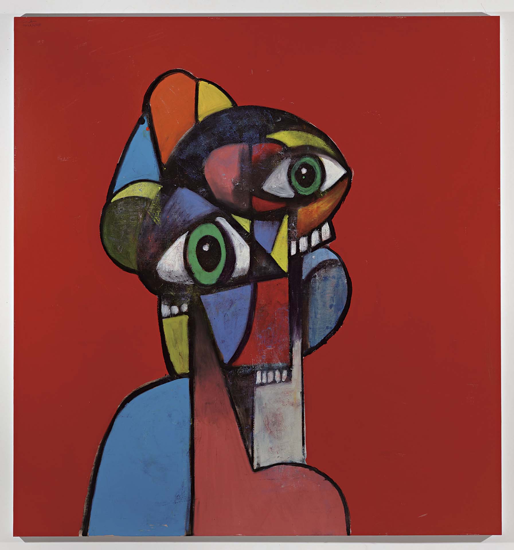 喬治．康多，《Little Henry》，壓克力、油彩、 畫布，208.3×198.1cm，2019。（攝影／Martin Parsekian，© George Condo，豪瑟沃斯畫廊提供）
