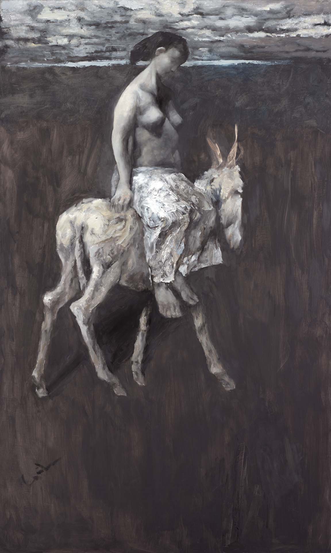 岑龍，《遠方》，油彩、畫布，200×120cm，2018。（涵藝術提供）