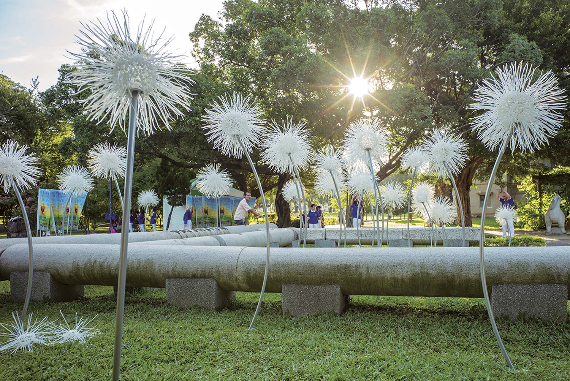 橘園國際藝術執行2016台電台中公共藝術節，圖為黃盟欽作品《飛翔的理由》。（橘園國際藝術提供）