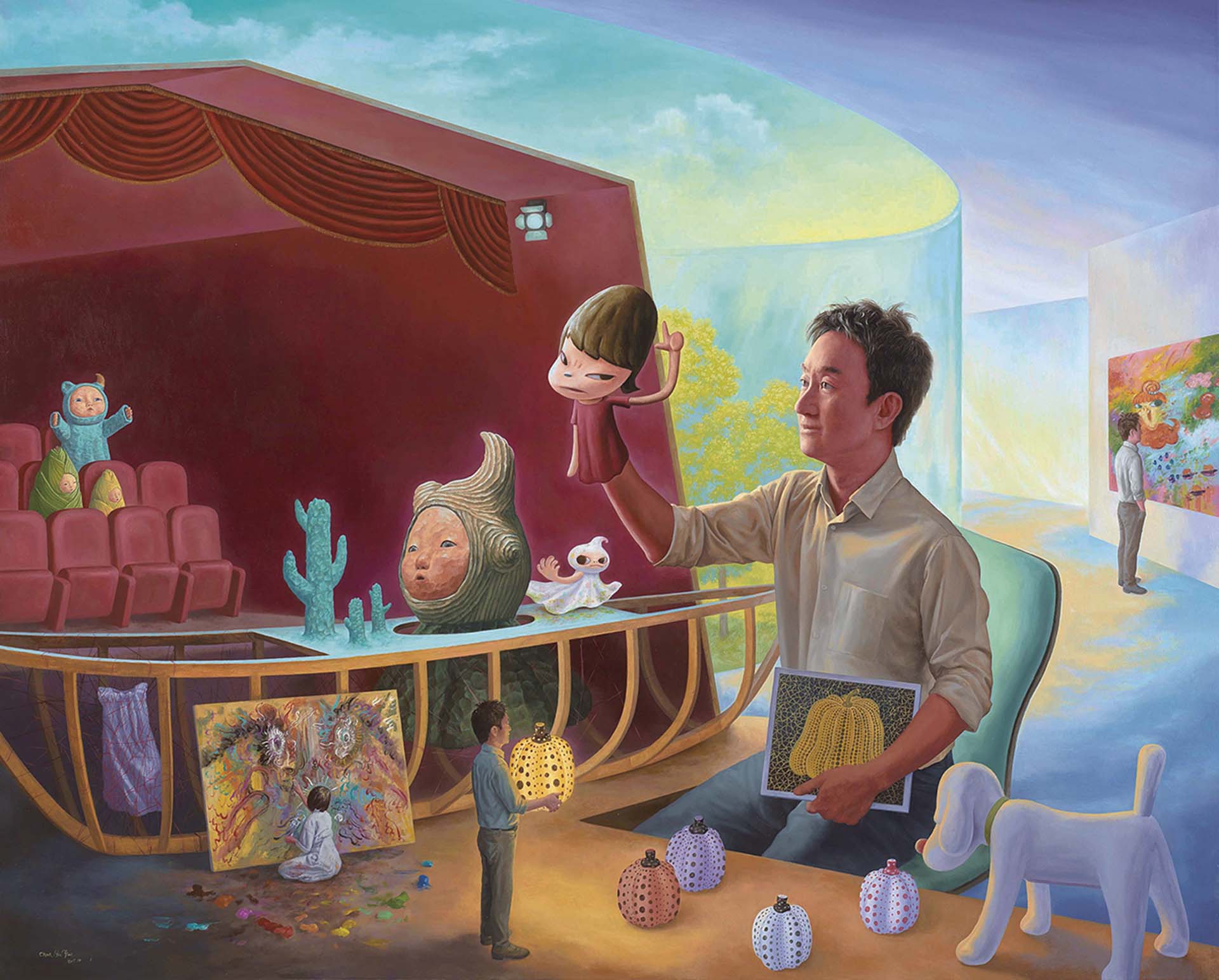 詹喻帆,《The Collector》,油彩、畫布,130×162cm,2019,本作品以Ferdie為主角創作。(陳冠華提供)