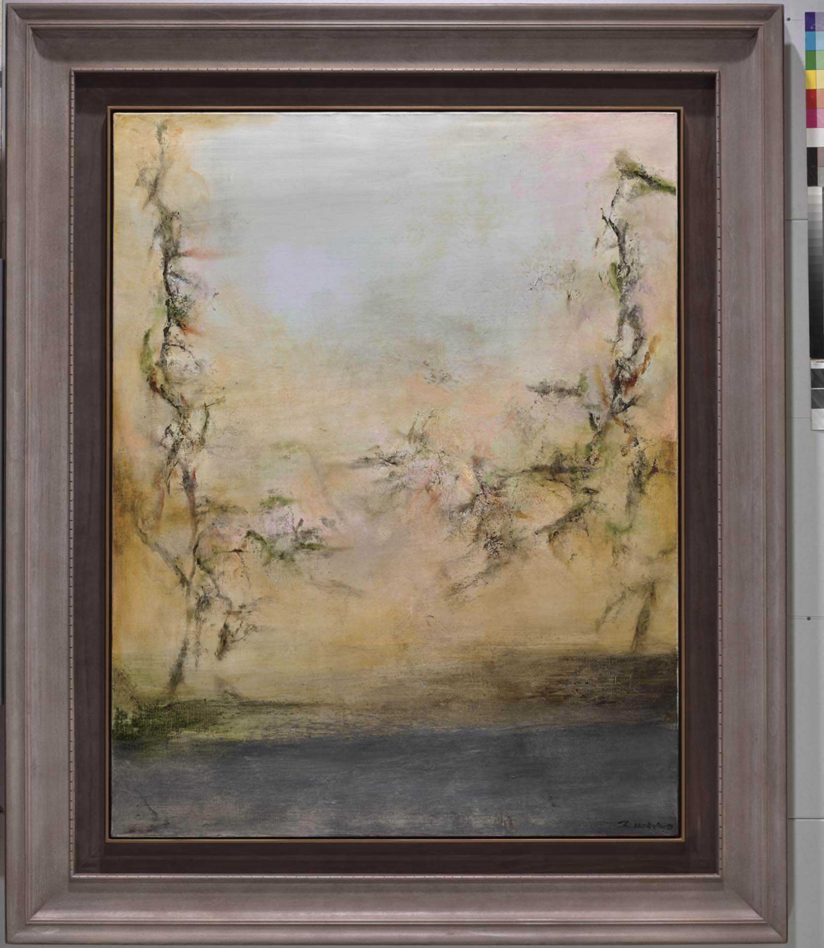 趙無極，《25.5.2001》，油彩、畫布，146 cm×114 cm，預估價HKD8,000,000 – 12,000,000。（佳士得香港提供）