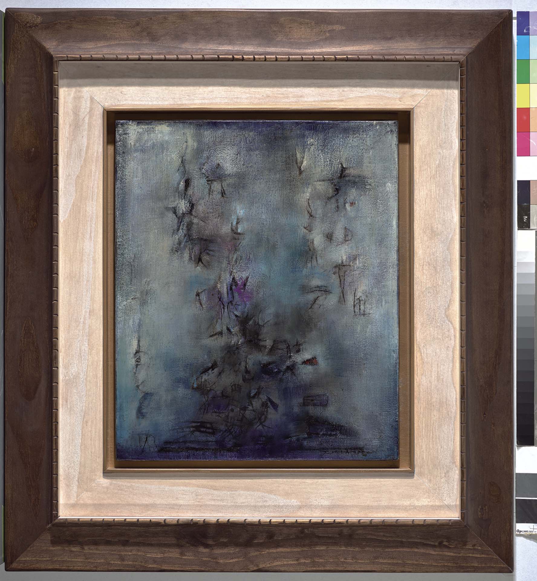 趙無極，《花》，油彩、畫布，55 x 46cm，1955，預估價HKD15,000,000-25,000,000。（佳士得香港提供）