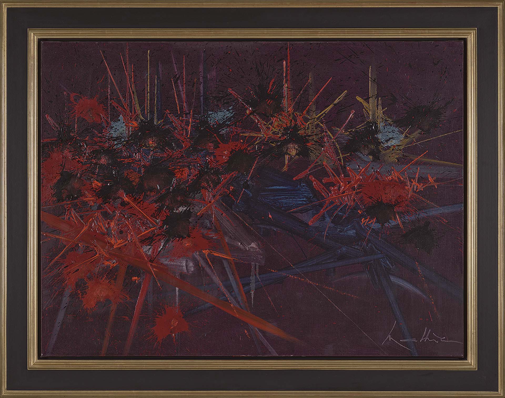 喬治．馬修，《返璞歸真》，壓克力、畫布，97×130 cm，1989，預估價HKD 800,000 – 1,200,000。（佳士得香港提供）