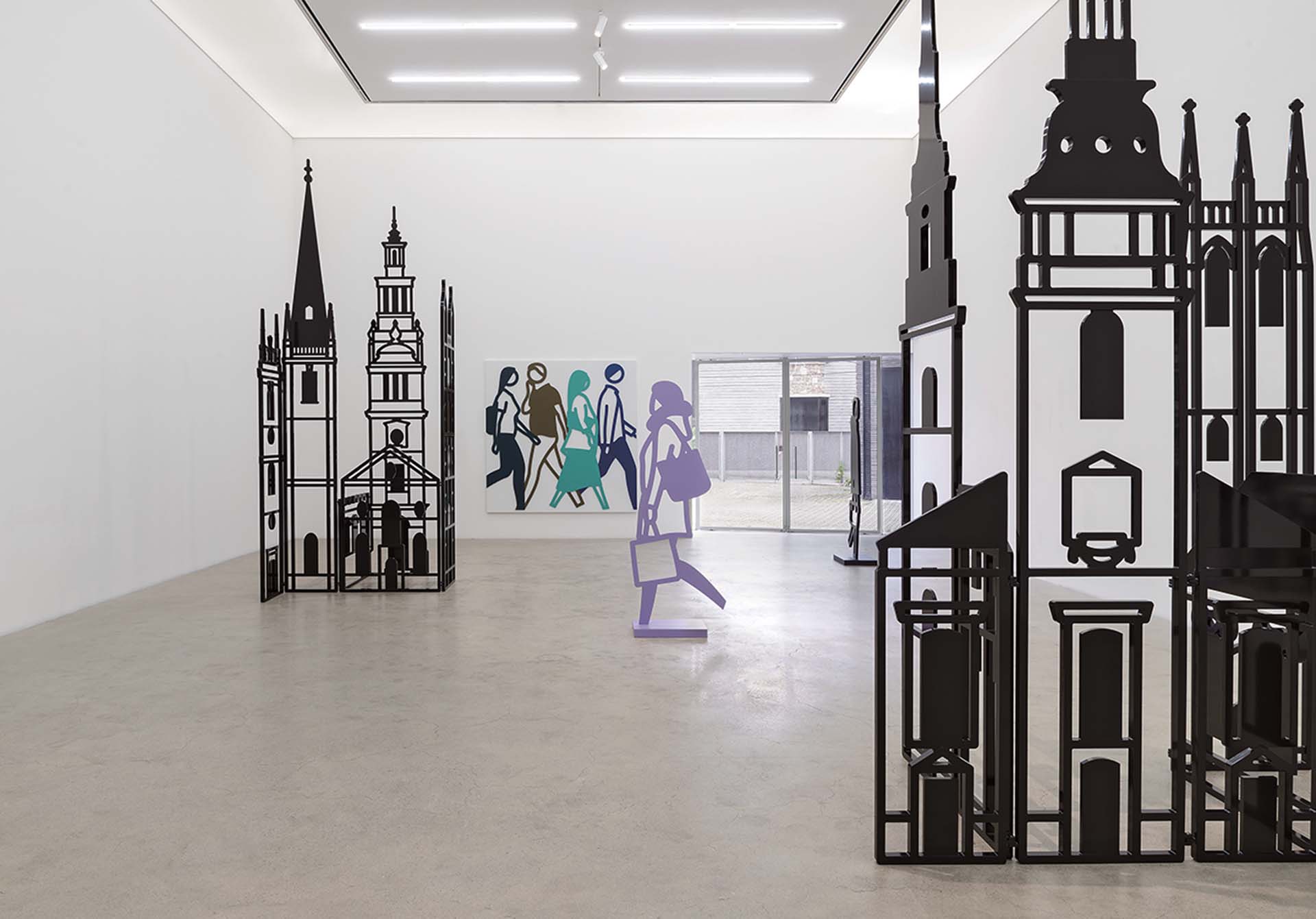 Julian Opie個展於國際畫廊K3館展覽現場。(國際畫廊提供)