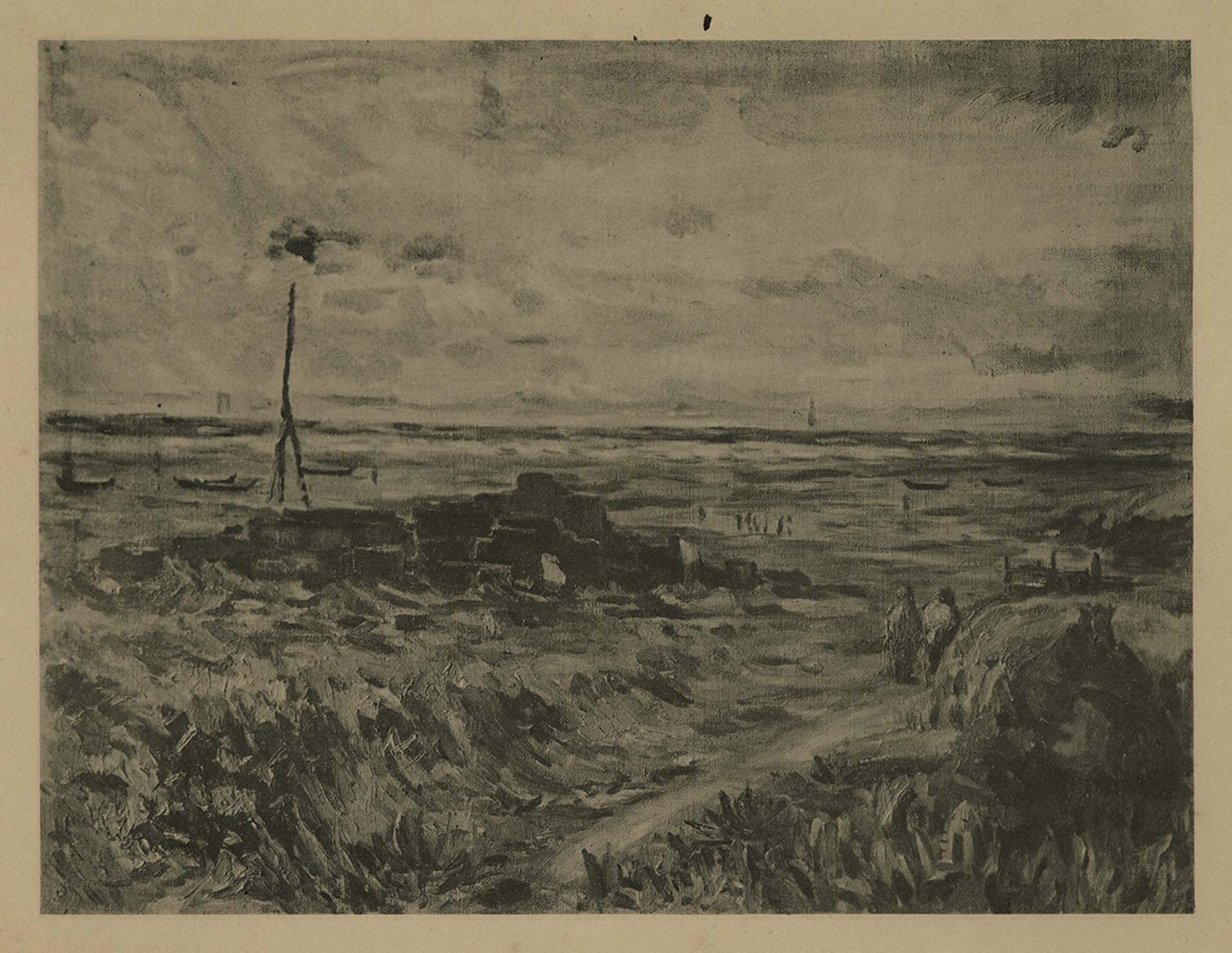吳松妹，《茄苳溪海岸》，油彩、畫布，1928，第2回臺展圖錄。