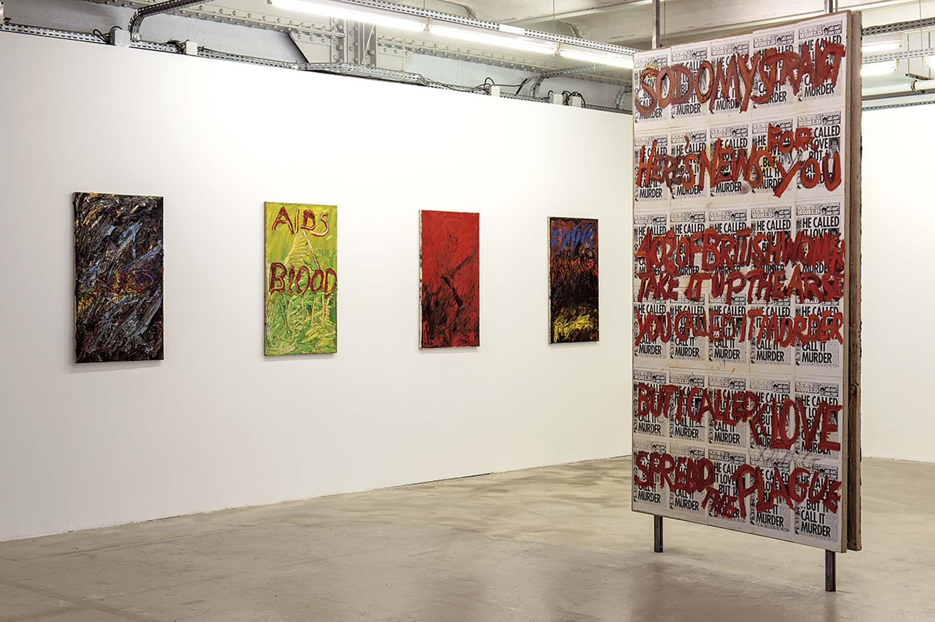 德瑞克．賈曼回顧展「死靈低語」展覽現場。（courtesy : Marc Domage / le Crédac）
