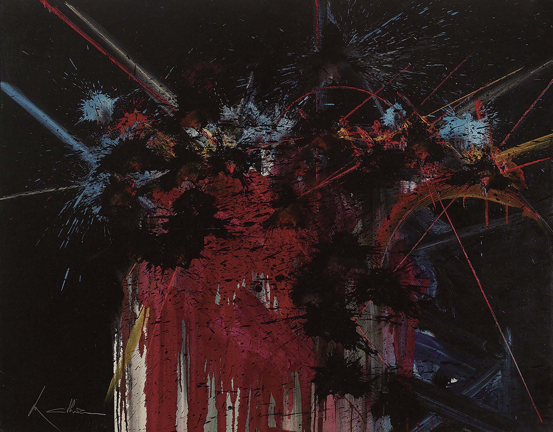 喬治．馬修，《迷戀虛空》，油彩、畫布，114×145.5 cm，1988-1989。（羅芙奧提供）