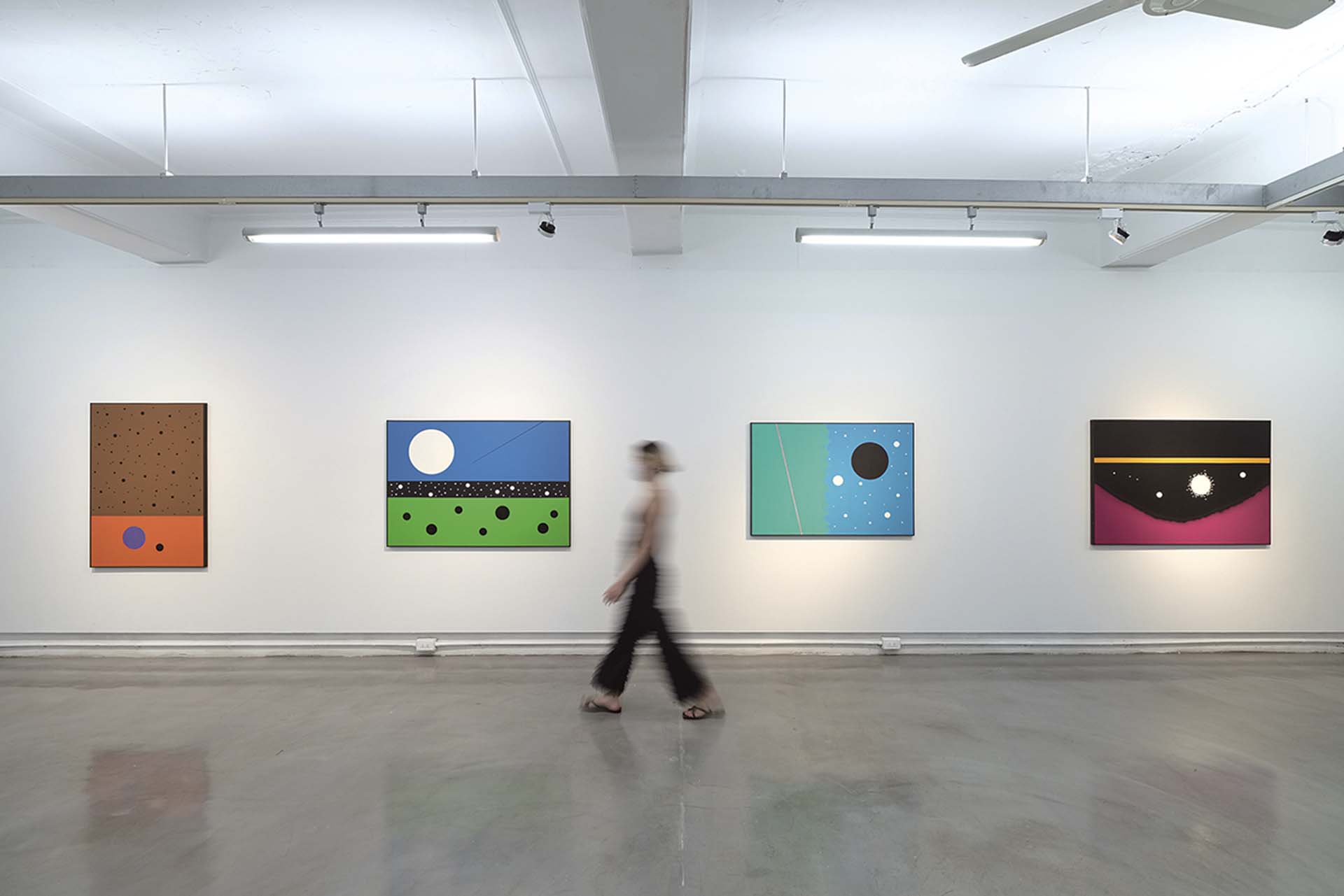 也趣藝廊「Gutai and More」展覽現場。(也趣藝廊提供)