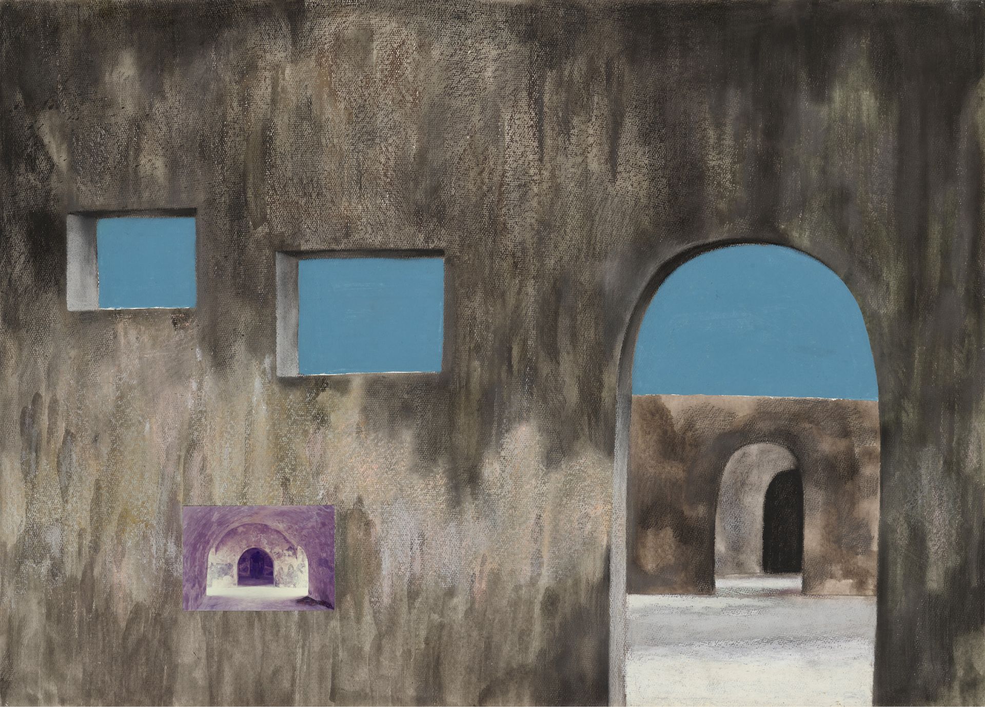 蘇志徹，《歷史中的澎湖1》，79 x 109cm，1992。（國立臺灣美術館提供）