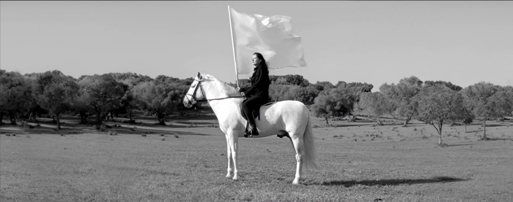 A still from The Hero (2001) by Marina Abramović, which is being turned into an NFT on the Tezos blockchain. COURTESY O…