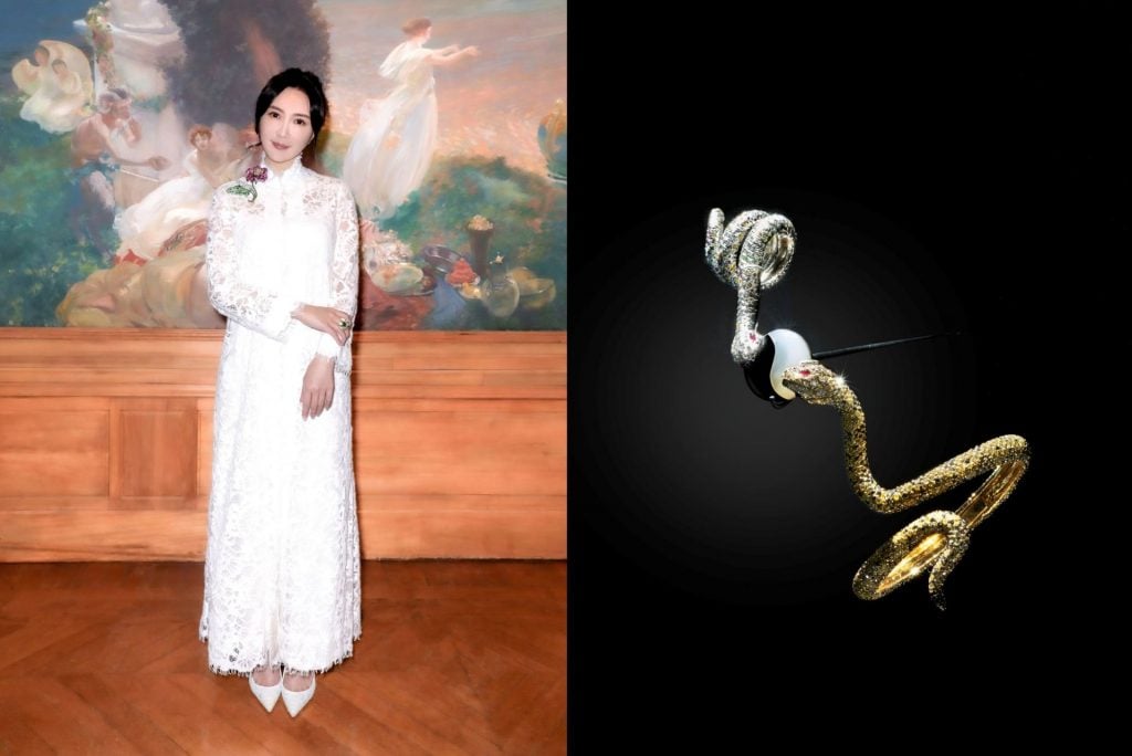 珠寶藝術家 Anna Hu 女士於巴黎羅浮宮西翼裝飾藝術館捐贈儀式-side