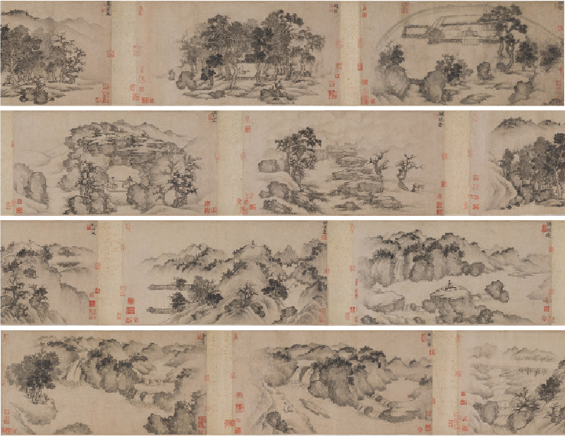 宋人〈臨盧鴻草堂十志圖〉，紙本水墨，單景30.5×60.5公分，大阪市立美術館藏。