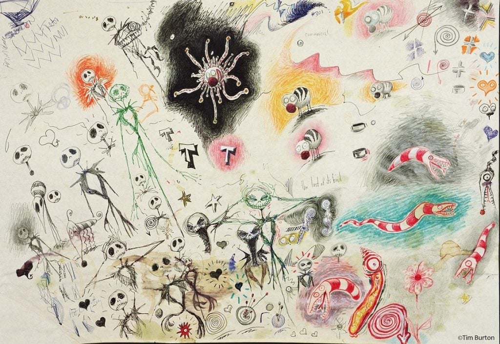 02作品-展出波頓手稿作品之四-《無題塗鴉系列》Untitled-Doodie-Pad-Series-c1989-1993-1