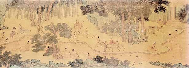 元代趙孟頫《蘭亭圖卷》,台北故宮博物院藏。(© 國立故宮博物院)