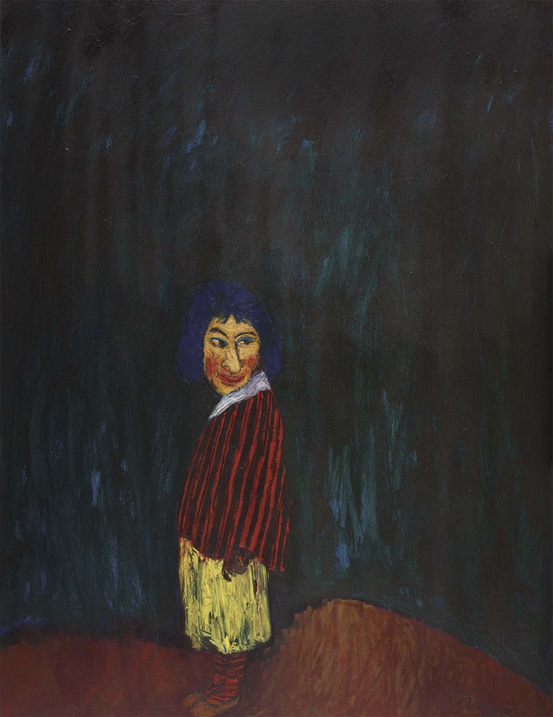 邱亞才｜人生浣腸 油彩、畫布 153.5×117.5cm 宜蘭美術館提供