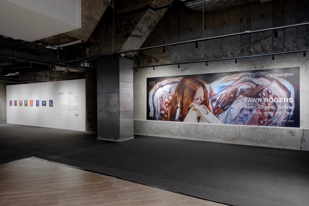 2023年 佛恩・羅傑斯「燃燒／閃耀／發光」香港展場照。（瑪戈畫廊提供）