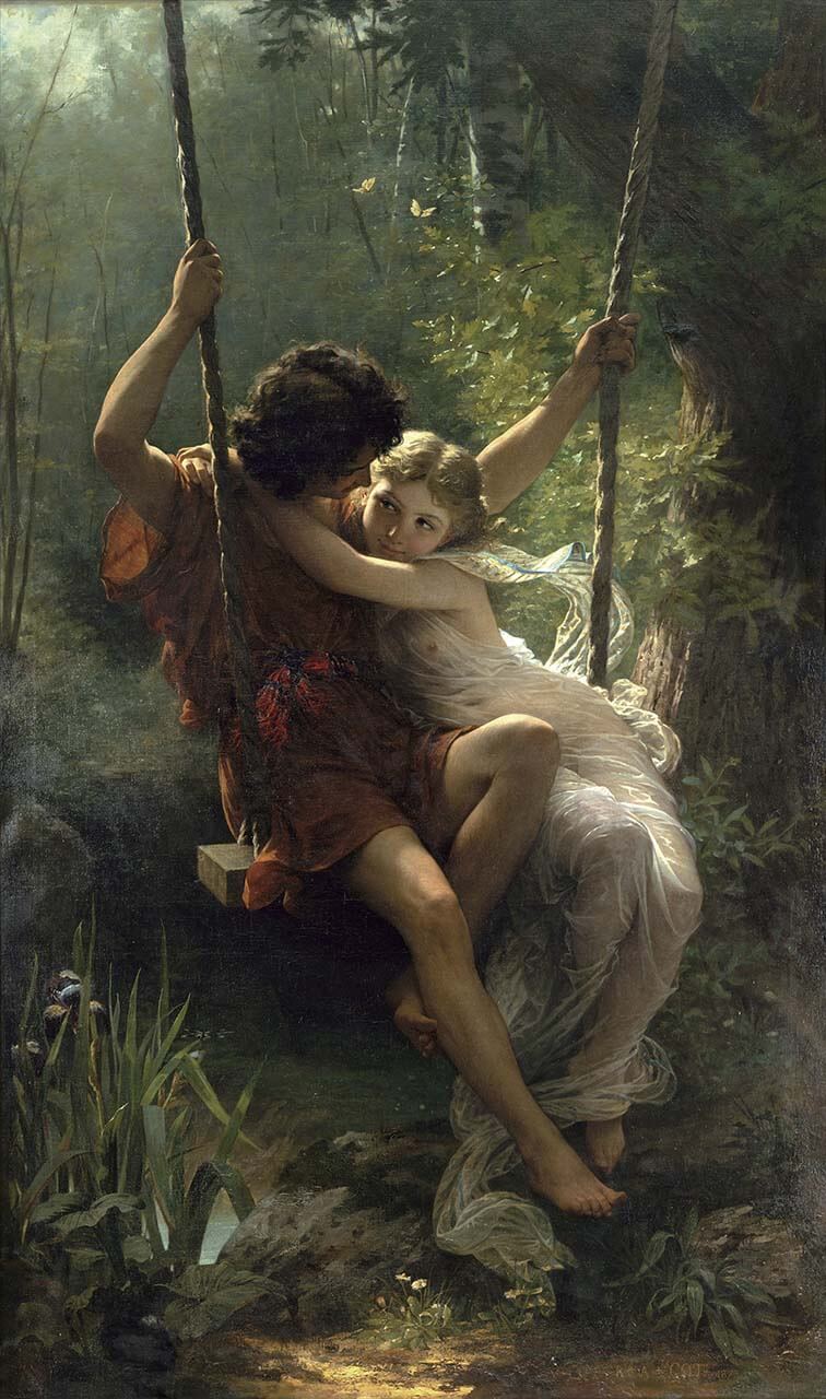 皮耶考特，《春》，油畫畫布，213.4×127 cm，1873，大都會博物館典藏。（大都會博物館提供）