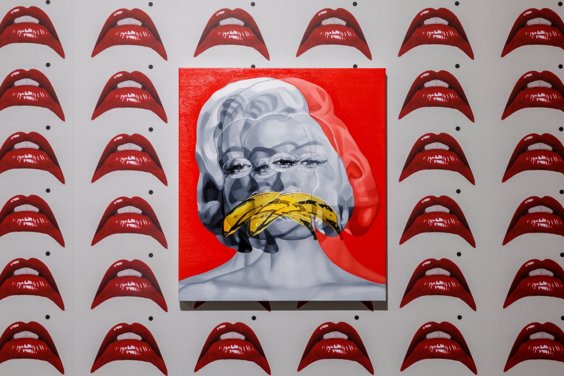 葉山禎治個展「Heroes」，於亞洲藝術中心展出一景。（亞洲藝術中心提供）