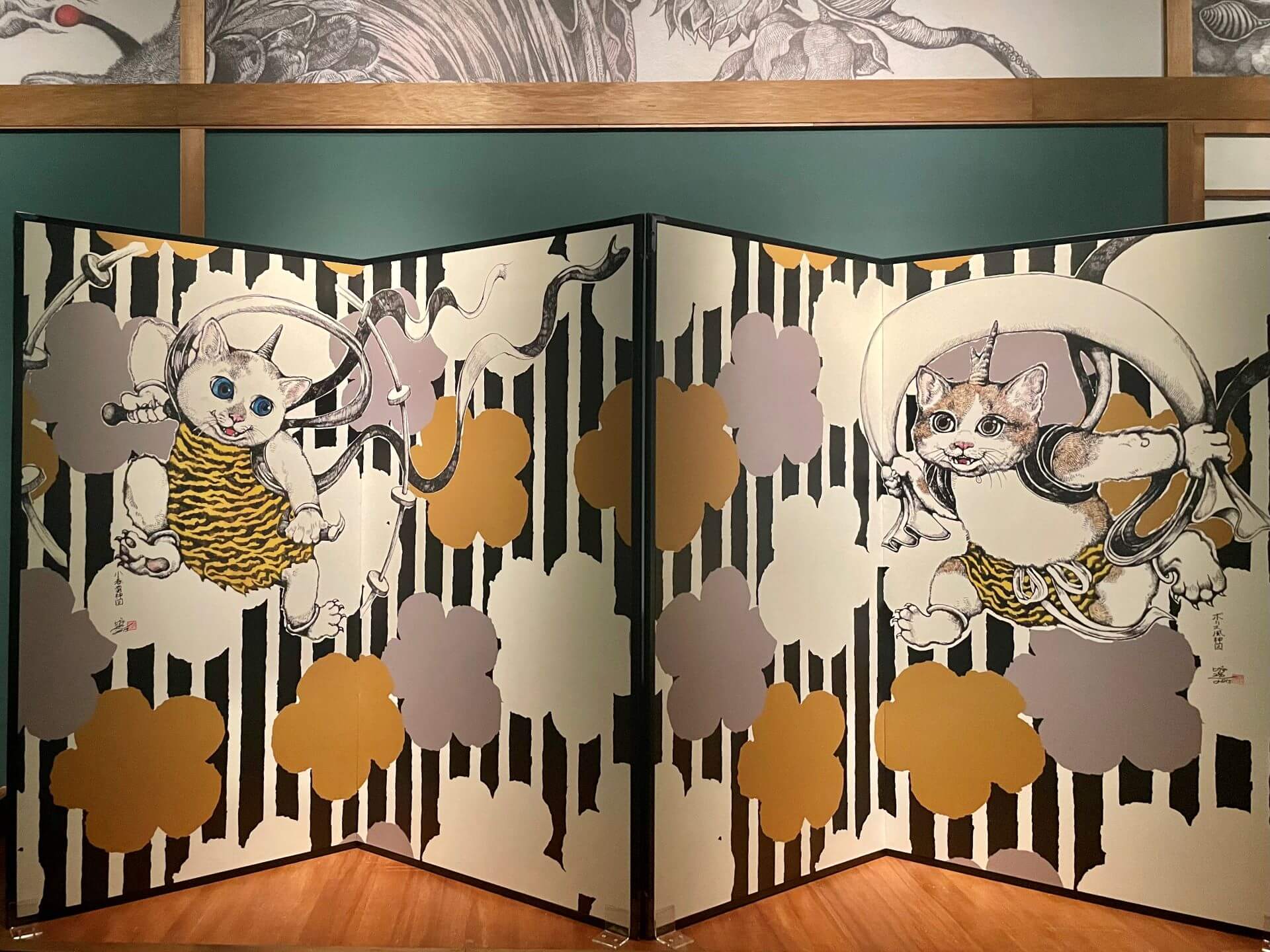 樋口裕子《風神雷神圖》。（攝影／鄭禹彤）