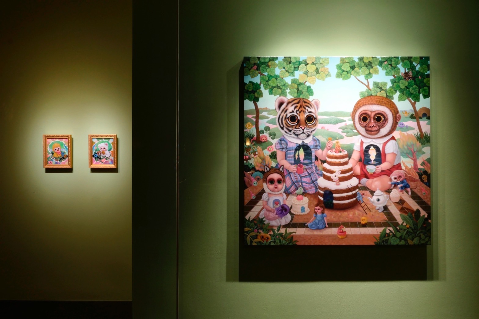 采泥藝術「張嘉穎—忘憂森林」（2024）展場一隅。（采泥藝術提供）