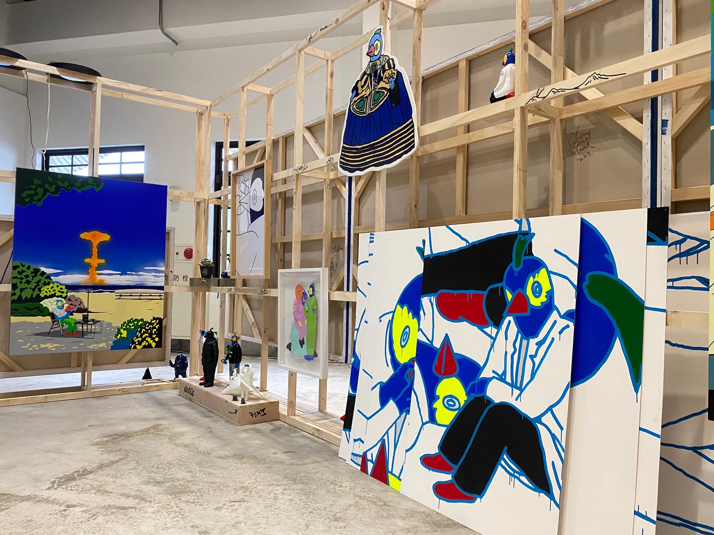 張騰遠作品於展場一隅。（攝影／陳晞）