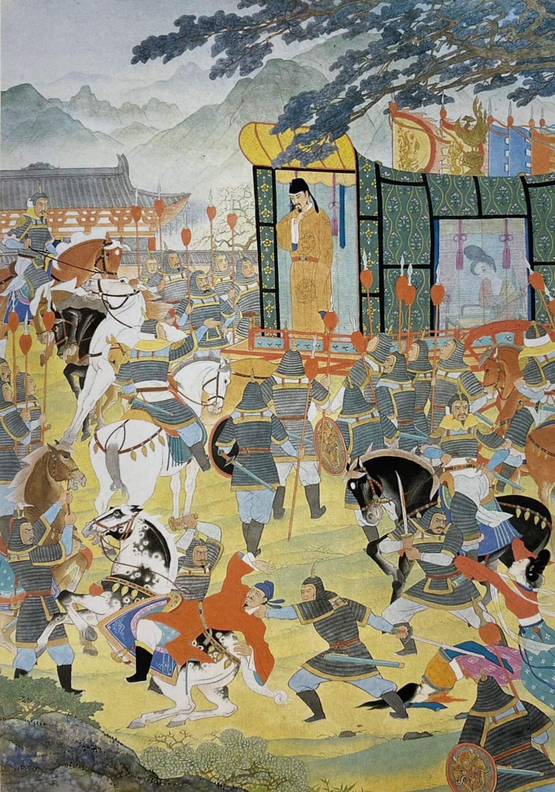 潘絜茲，長恨歌組畫《六軍不發無奈何，宛轉蛾眉馬前死》，1979-83（圖片源自：《大陸名畫家探訪錄》，1992）