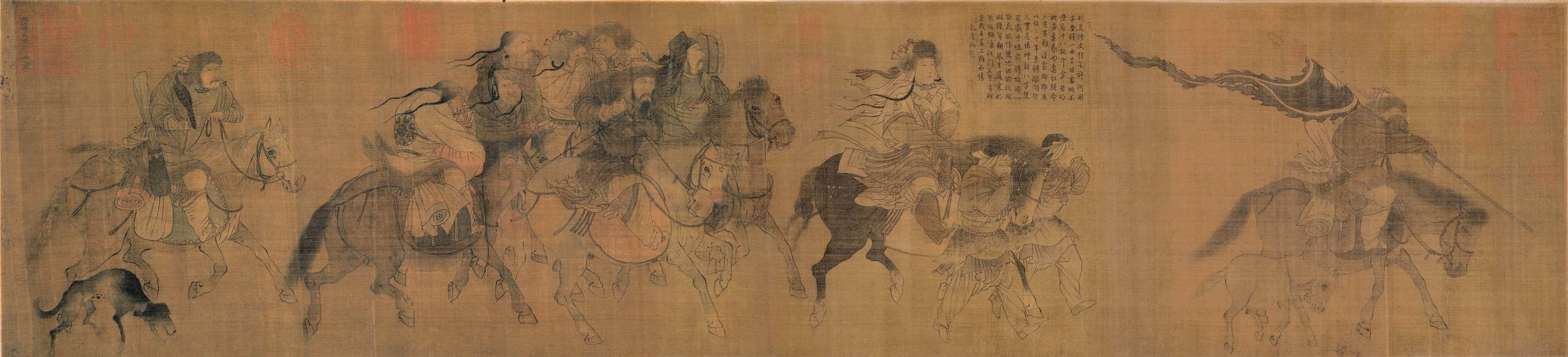 金 張瑀〈文姬歸漢圖〉,絹本設色,29×129公分,吉林省博物院藏。