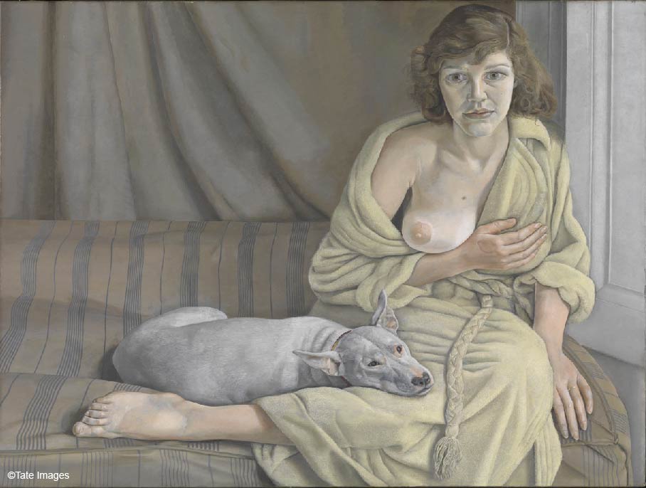 Lucian Freud, Girl with a White Dog 1951-2, Oil paint on canvas, 76.2 x 101.6 cm, Tate, purchased 1975 ©Tate Images（高雄市立…