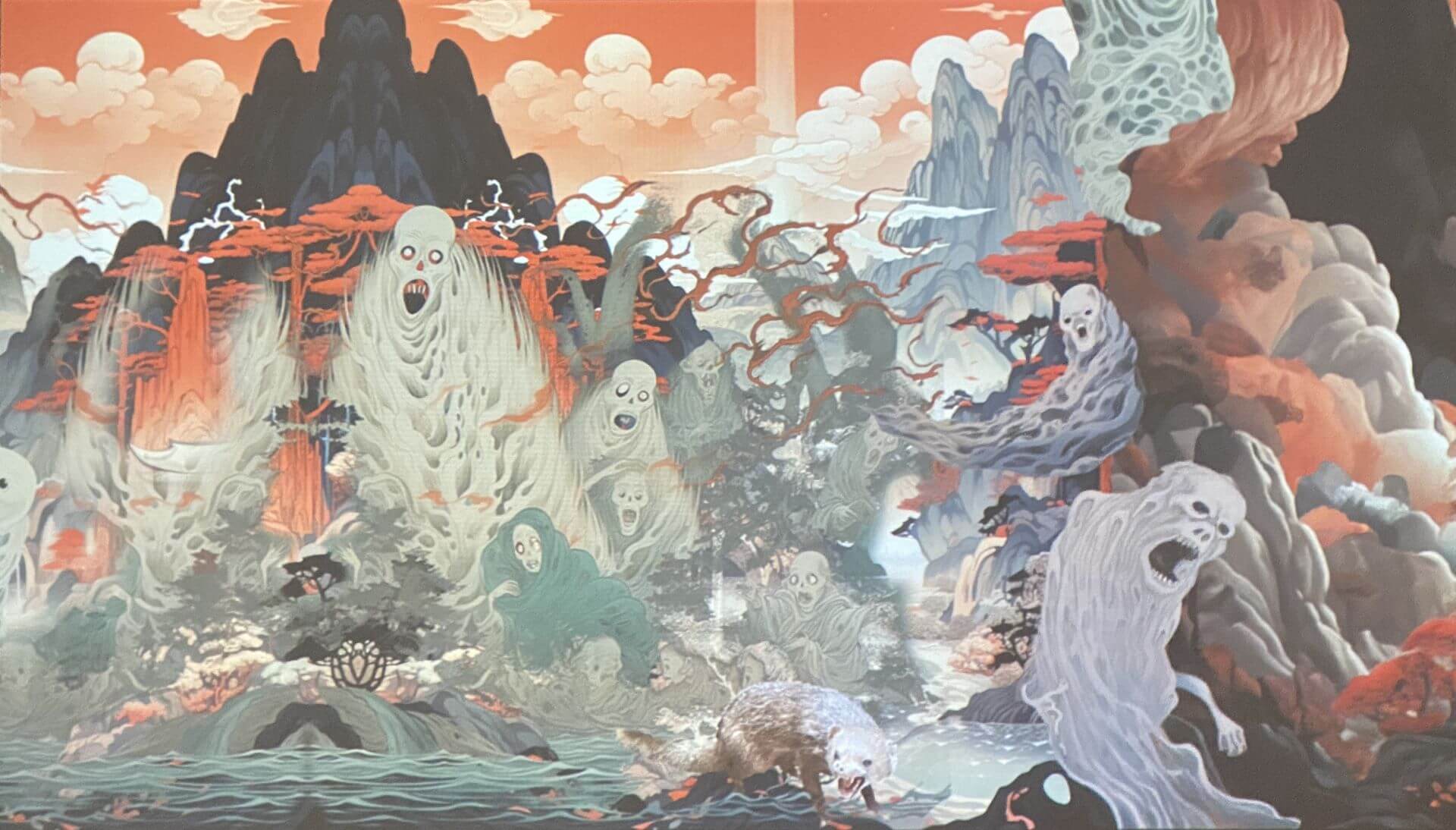 陳依純《獵人．山．魔神仔》（局部）， 5分鐘影片 ，藝術家自藏 。（攝影／顏子軒）