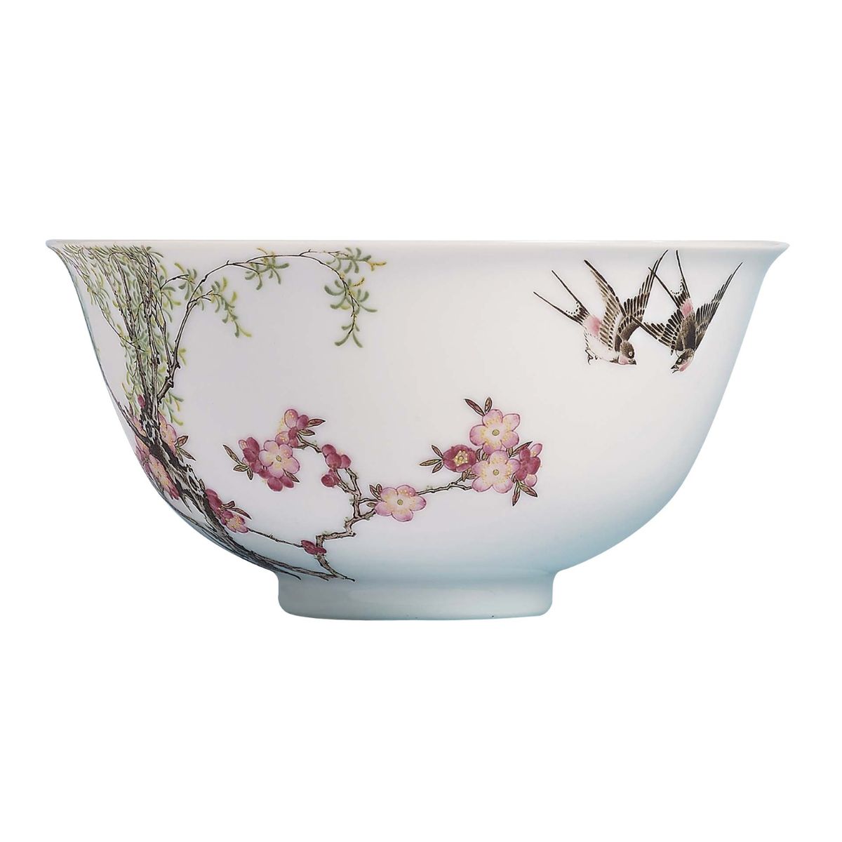 中国美術　大清乾隆年製　緑彩双龍戲珠紋碗 　 靓宝格- 嘉庆黄地绿彩双龙赶珠纹碗（官窑，《大清嘉庆年制》款）