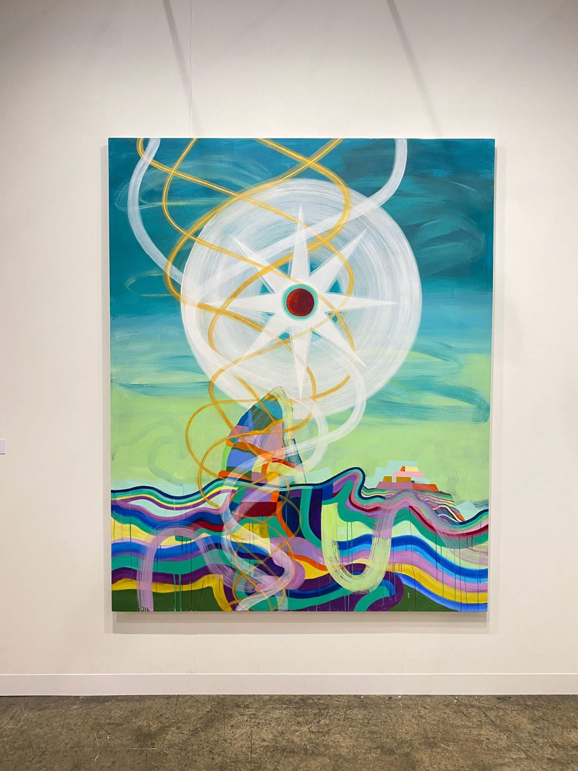 成瑞嫻作品於漢雅軒展位一隅。（本刊資料室）