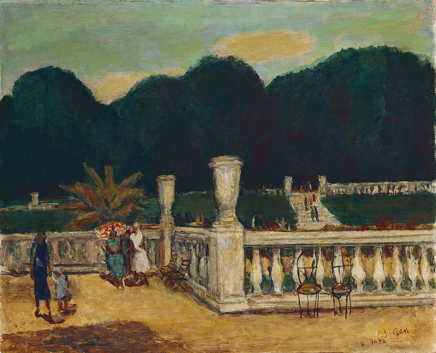 顏水龍，《盧森堡公園》，油彩、畫布，65.1×80.3公分，1932，臺北市立美術館典藏。圖片©臺北市立美術館。